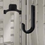 6Pcs Black J & U Storage Shed Hooks