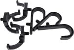 6Pcs Black J & U Storage Shed Hooks