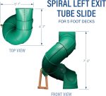 Tall Spiral Tube Slide Green