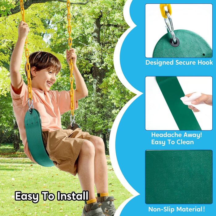 Heavy Duty Green Swing Seat