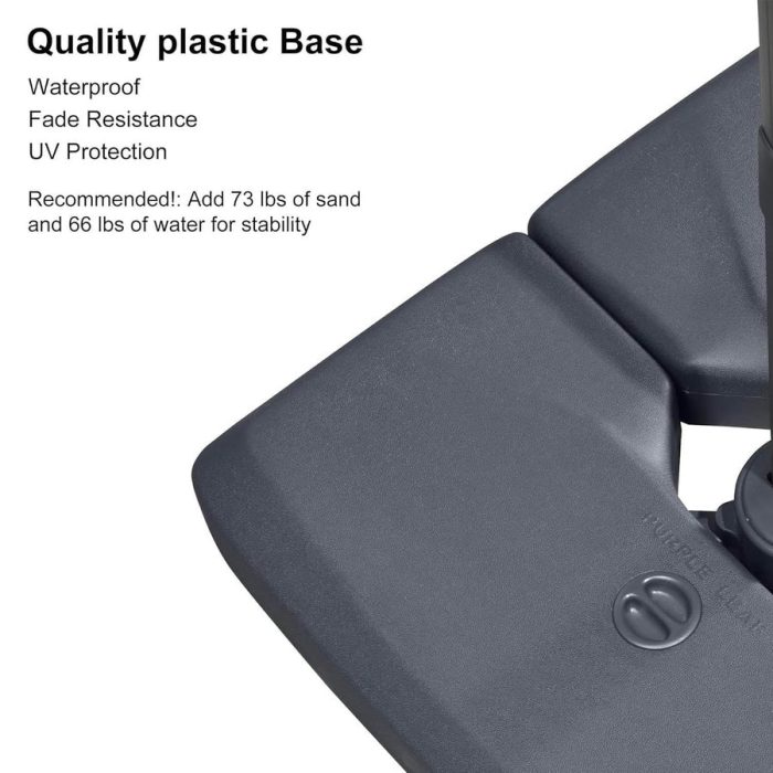 Grey Cantilever Patio Umbrella Base