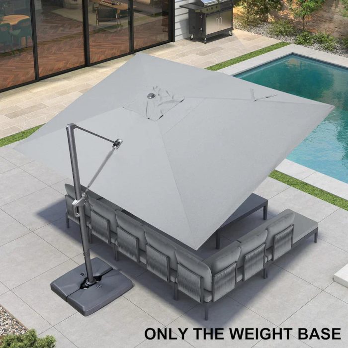 Grey Cantilever Patio Umbrella Base