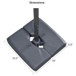 Grey Cantilever Patio Umbrella Base