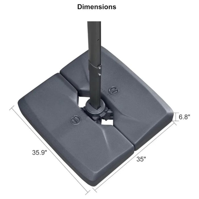 Grey Cantilever Patio Umbrella Base