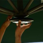 Purple Leaf Patio Umbrella Light