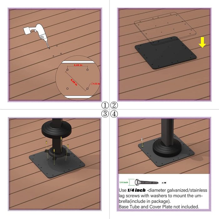 Purple Leaf Umbrella Base